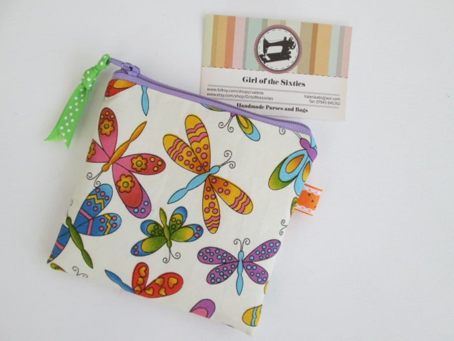SALE Butterflies Coin Purse