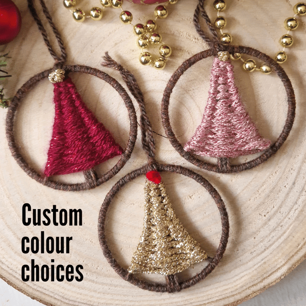 Christmas Tree Shaped Woven Ornament - Christmas Decoration