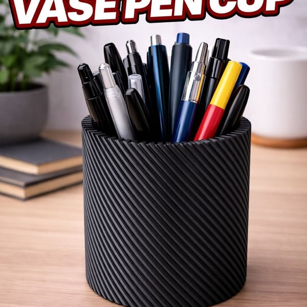 Tactile Spiral Vase Pen Cup - 100 - 100 - 100mm