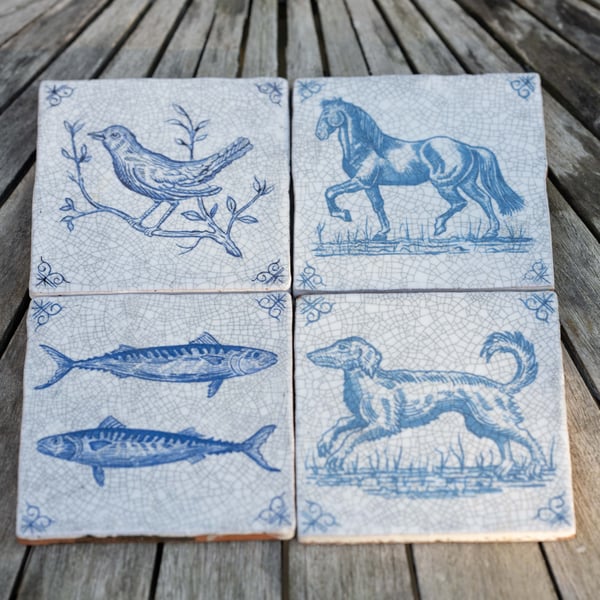 Handmade earthenware tiles