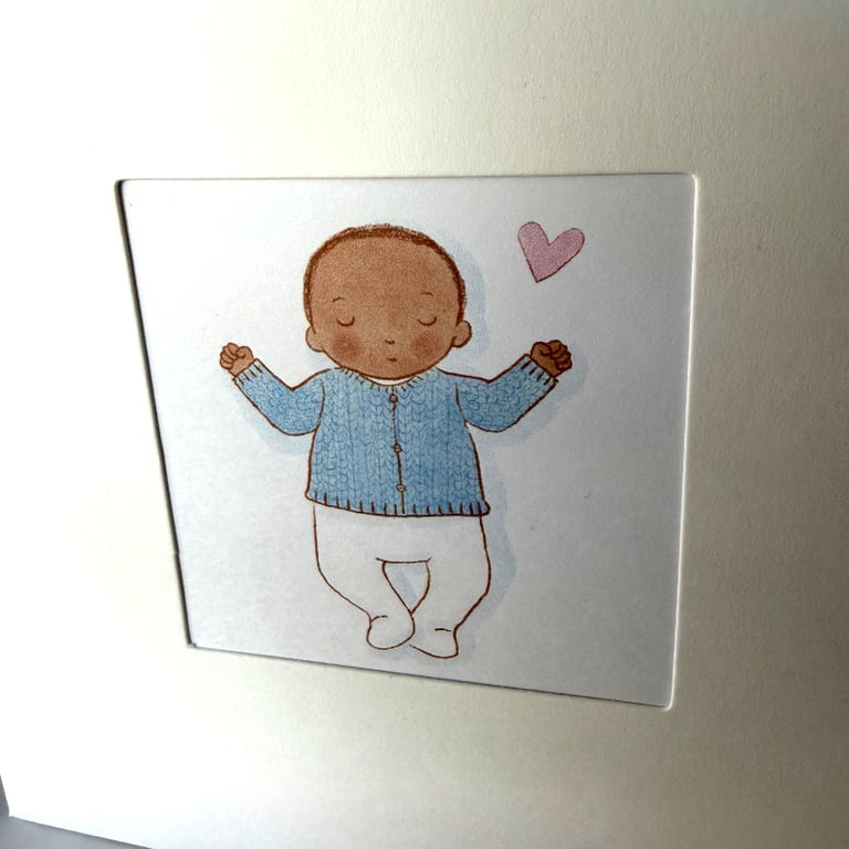 New Baby Boy Card, New Baby