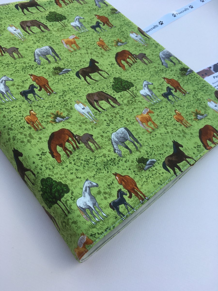 HORSE RINGBINDER COVER, Horse Stationery Set, Equestrian Folder, File Sleeve, Ri
