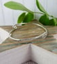 Sterling Silver Bangle with Fold Over Front and Back. Fits Size Small 19cm  - Image 5
