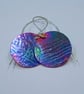 Coloured Titanium Hammered Disc Earrings - UK Free Post - Image 6