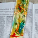 Hand painted original, abstract, mixed media bookmark