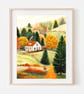 Autumn Fox Art Print - Signed 8 x 10 Print