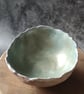Coastal Inspired Bowl with Mother of Pearl Effect Interior, Artisan Wabi Sabi - Image 8