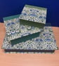 Liberty Boxes in Loden fabric design