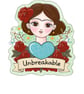 Unbreakable A5 Art print-empowering feminine self love illustration-Frida Kahlo