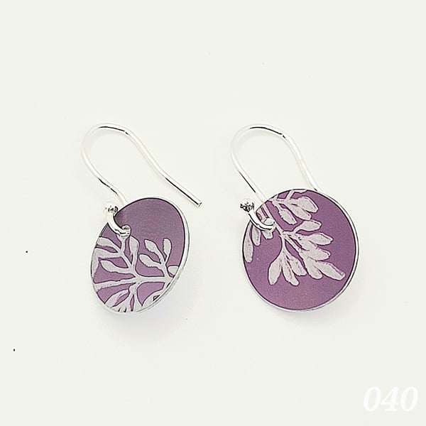 040 - Handmade Aluminium and Silver Reversible Earrings