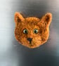 Cute Needle felted cat fridge magnet  - Image 2