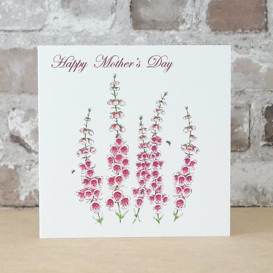 Mothers Day Card Foxglove