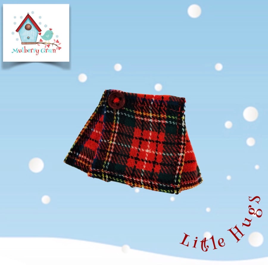 Little Hugs’ Red Tartan Kilt 