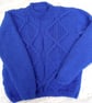 Children's Hand Knitted Chunky Cabled Double Diamond Patterned Jumper - Image 5