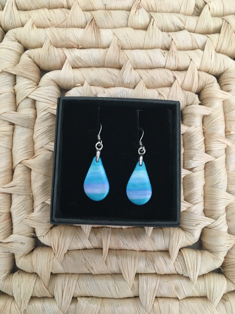 Teardrop Earrings in Delicate Pastel Shades