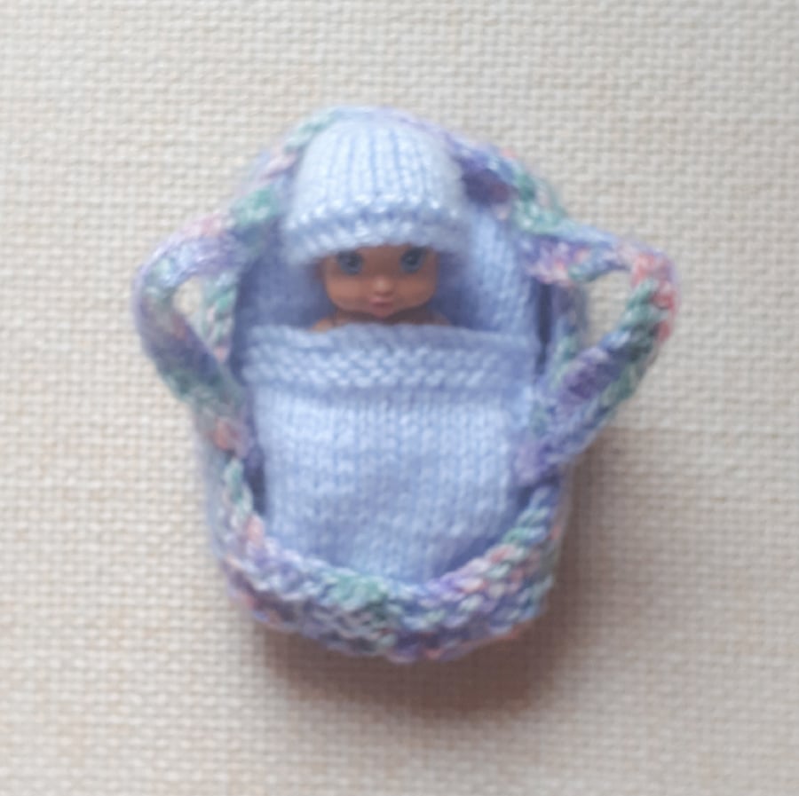 KNITTING PATTERN PDF Little Baby in a Basket