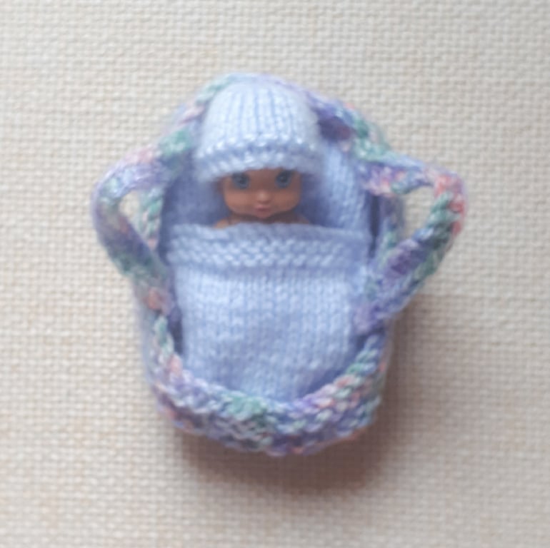 KNITTING PATTERN PDF Little Baby in a Basket