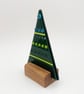Fused Glass Christmas Tree - Handmade Fused Glass Sculpture - Image 5