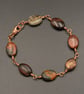 Natural Picasso jasper and copper handmade copper gemstone link , Pisces jewelry - Image 4