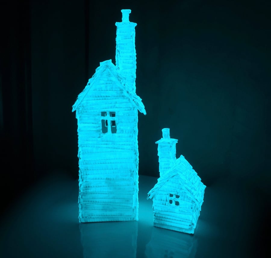 Glow in the Dark Houses - READY TO SHIP