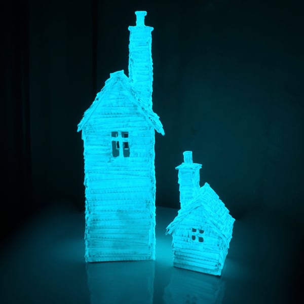 Glow in the Dark Houses - READY TO SHIP