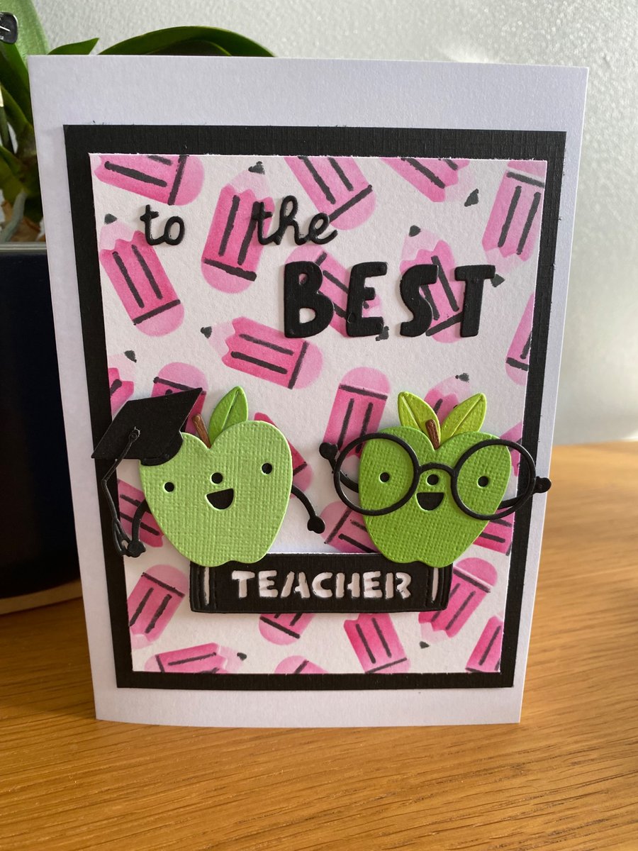 Handmade "To the Best Teacher" Card