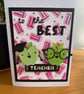 Handmade "To the Best Teacher" Card
