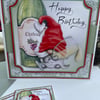 Chateau Plonk gnome or gonk funny birthday card