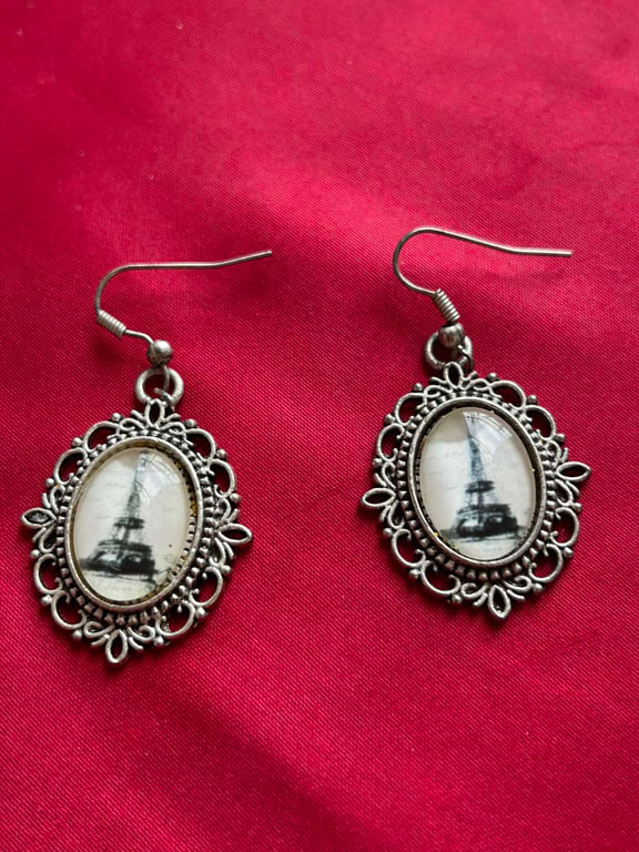 Paris Eiffel Tower Earrings, French Inspired Earrings, Eiffel Tower Jewellery