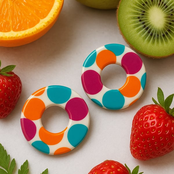 Summer Joy Round Crochet Earrings