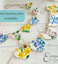Handmade Floral Wooden Heart Bunting Garland. Emma Bridgewater Wildflowers - Image 5