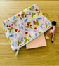 Make up bag, small toiletry bag, water resistant lining, pink floral pattern - Image 2