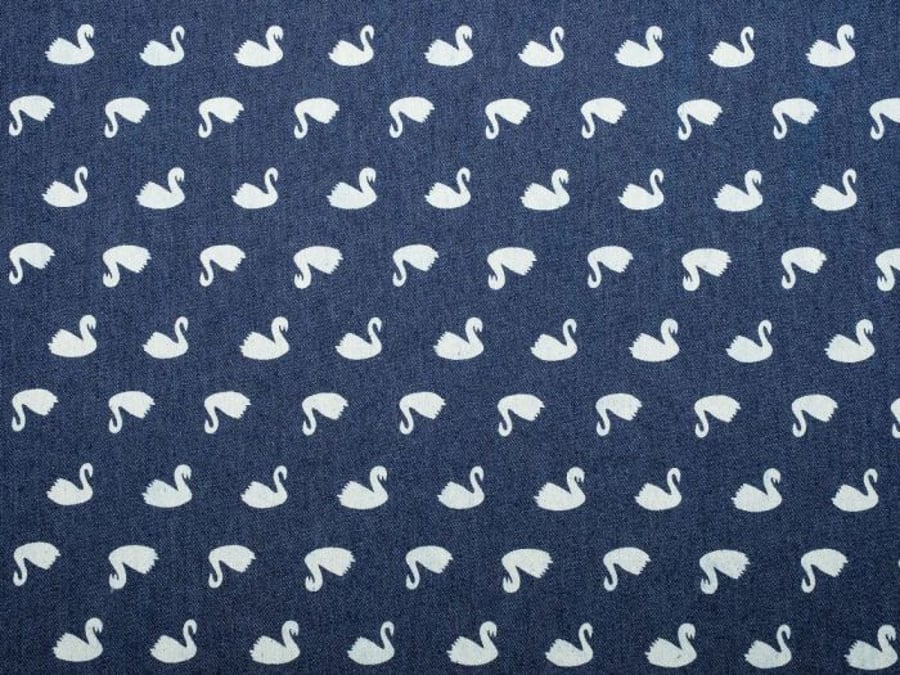 Little Swan Denim Fabric