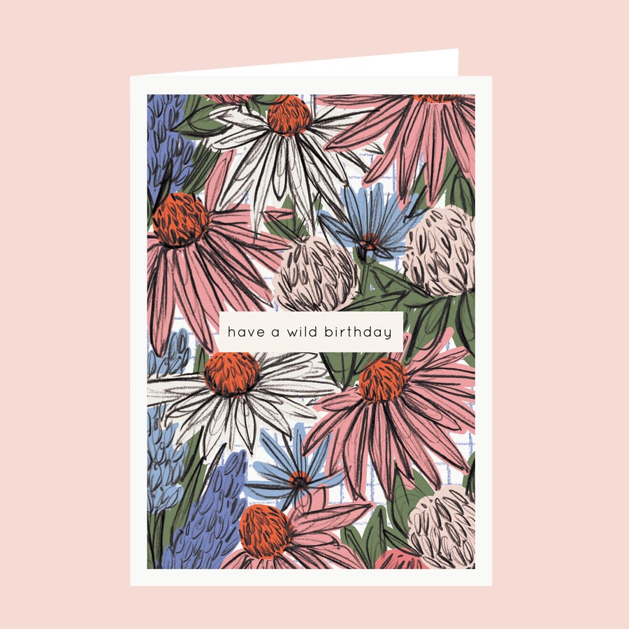 Wildflower Birthday Card