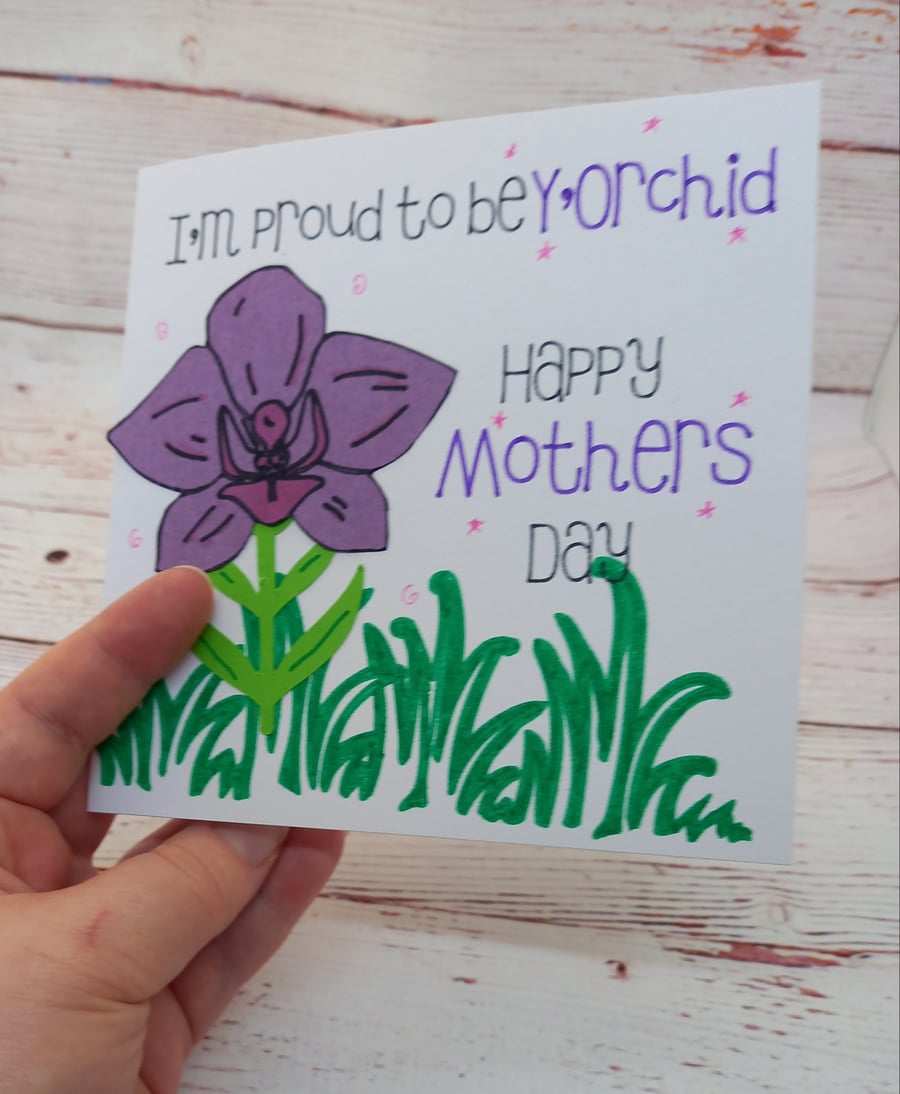 Funny Flowery Mothers Day Card from Your Kid