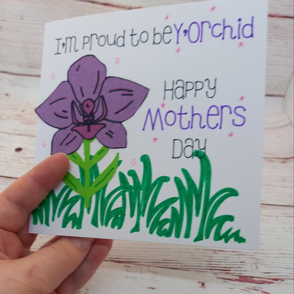 Funny Flowery Mothers Day Card from Your Kid