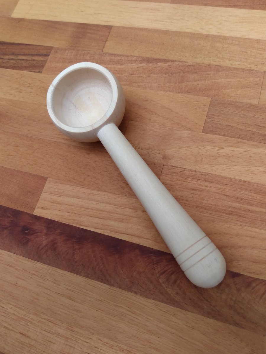 Scoop for Salts Tea Sugar Spice Crystals Coffee in Natural Wood