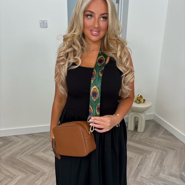 Peacock Bag Strap - Crossbody Replacement Bag Strap