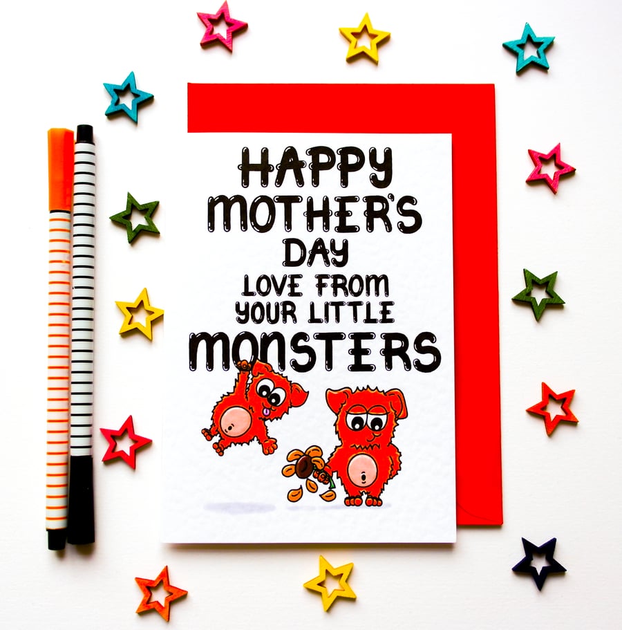 Happy Mother's Day Card For Mummy, Mammy,  Grandma, Godmother, Wife From Kids