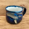 Handmade Ceramic Mug - Midnight Blue Humpback Whale