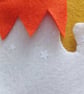 Handmade Elf Boot Christmas Cream and Orange - Image 3
