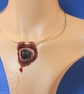Red Heart Sea Glass Pendant - Image 3