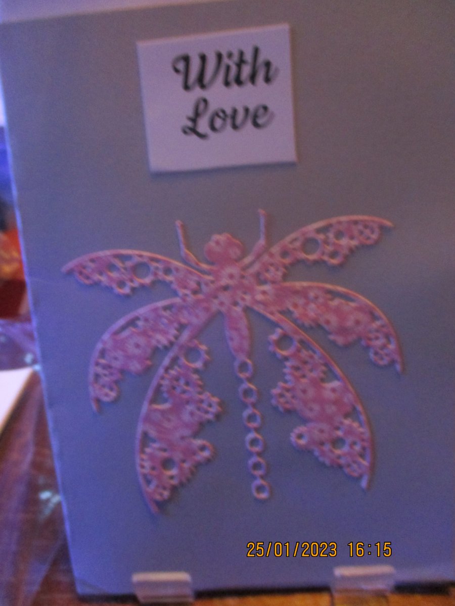 With Love Dragonfly Card
