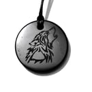 Shungite Pendant CELTIC WOLF Necklace - EMF Protection & Healing