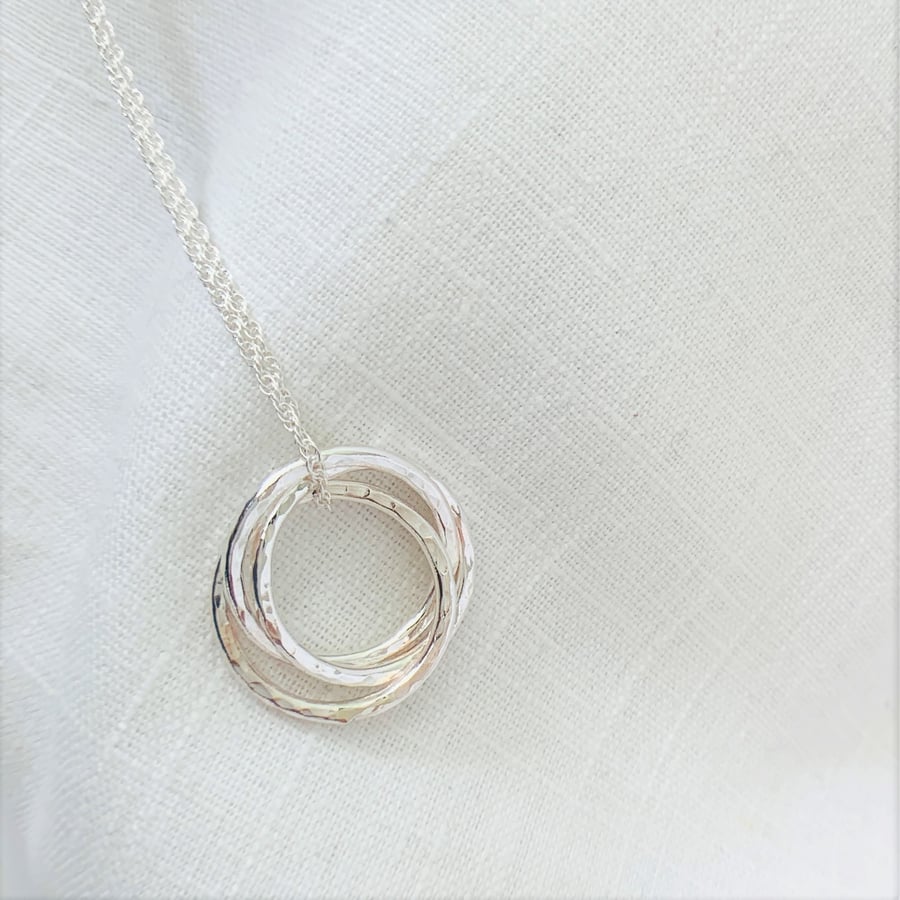 Three Ring Pendant - Eco Sterling Silver