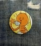 Picture Book  Badge - Cat Drinking Tea - Image 1