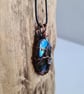 Natural Blue Labradorite & Copper Tree of Life Pendant Gift Crystal Jewellery  - Image 7