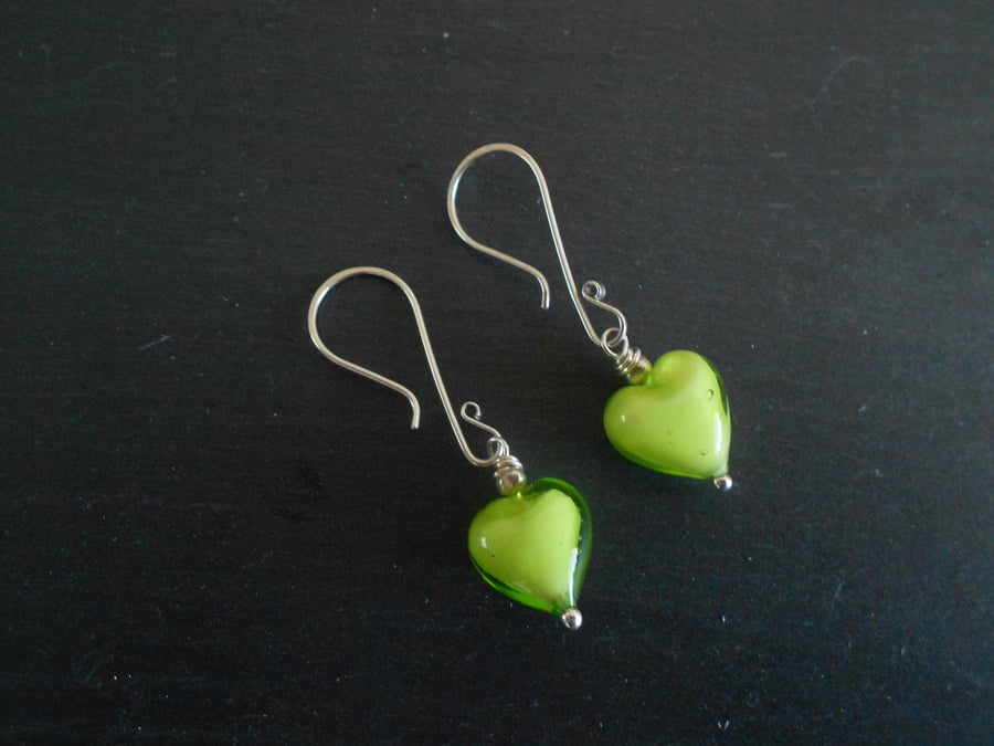 Murano Heart Earrings