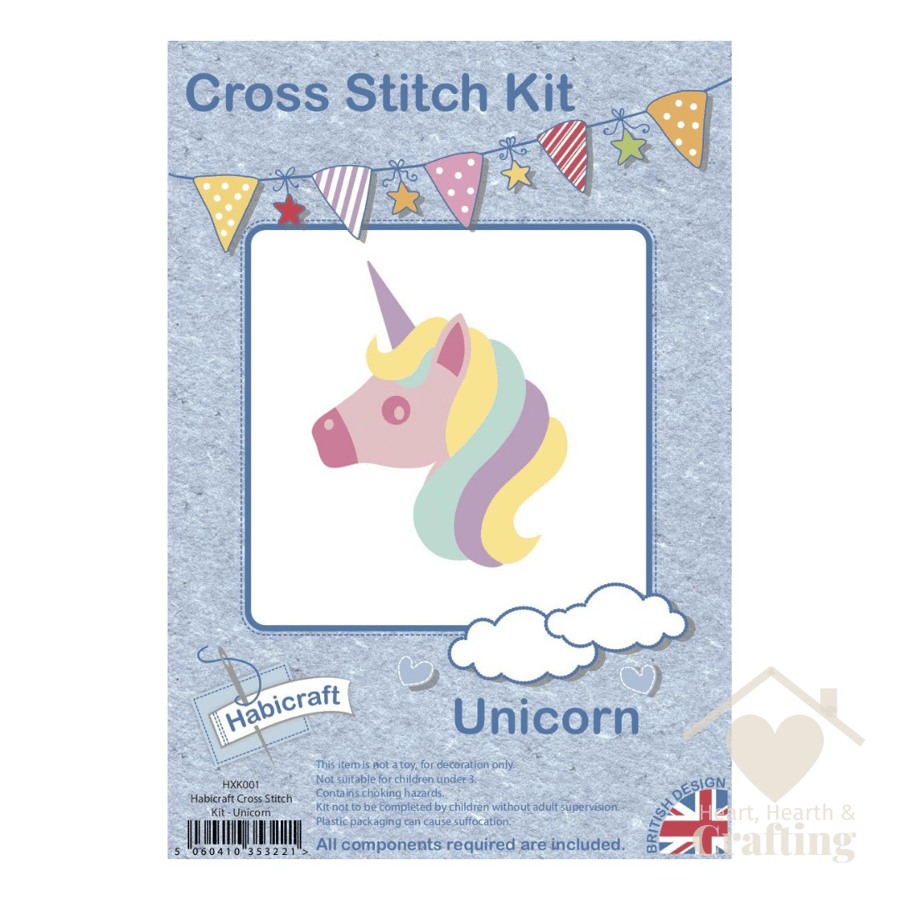 Children's Cross Stitch Kit - Unicorn