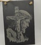 Jesus Carrying the Cross Slate Plaque Christian Wall Art Religious Hanging Sign  - Image 3
